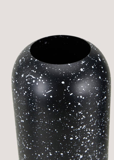 Black Metal Speckle Vase (15.5cm x 15.5cm x 40.5cm)