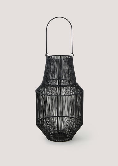 Black Metal Wire Lantern (46cm)