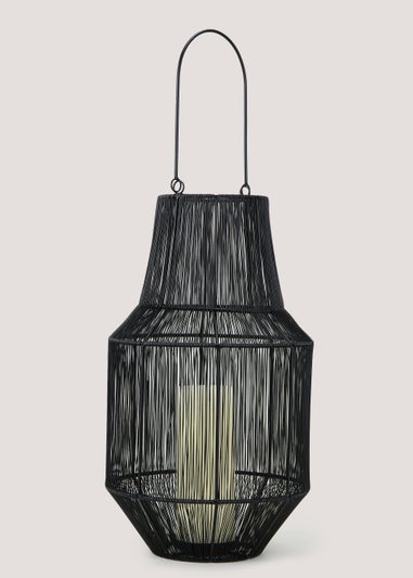 Black Metal Wire Lantern (46cm)