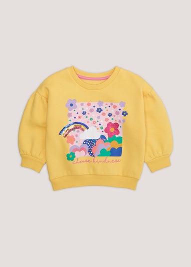 Girls Ochre Rainbow Print Sweatshirt (9mths-6yrs)