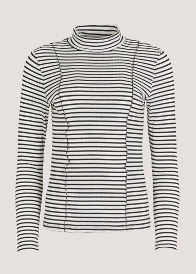 Black & White Stripe Long Sleeve Top