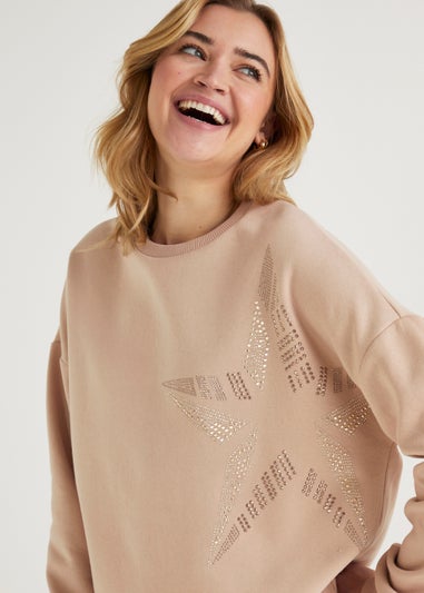 Beige Star Sweatshirt