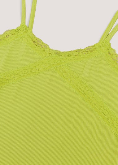 Lime Lace Trim Tank