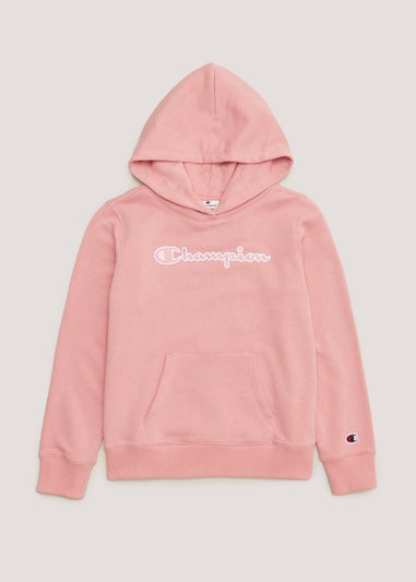 Girls Champion Pink Hooded Sweatshirt (Small-XXL)