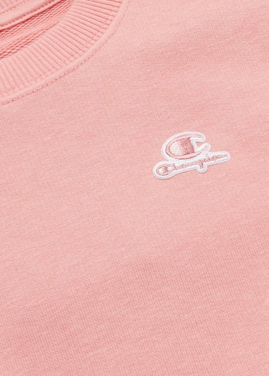 Girls Champion Pink Crew Neck Sweatshirt (Small-XXL)