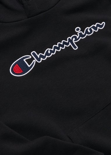 Boys Champion Black Hooded Sweatshirt (Small-XXL)