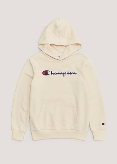 Boys Champion Ecru Hooded Sweatshirt (Small-XXL)
