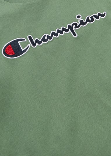 Boys Champion Green Crew Neck T-Shirt (Small-XXL)