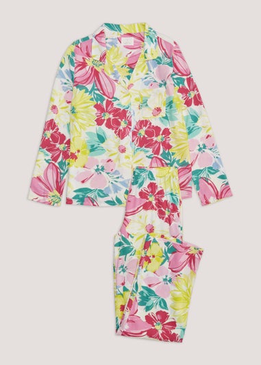 Floral Button Up Pyjama Set