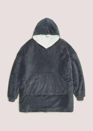 Dark Grey Long Snuggle Hoodie (One Size)