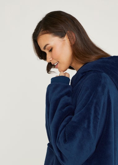 Navy Long Snuggle Hoodie (One Size)