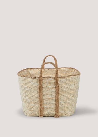 Maize Two Tone Rope Basket (36cm x 36cm x 25cm)