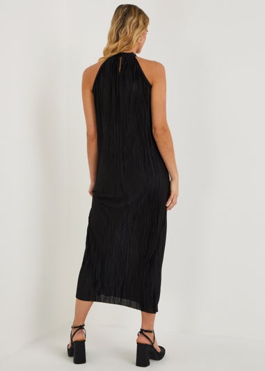 Be Beau Black Plisse Dress