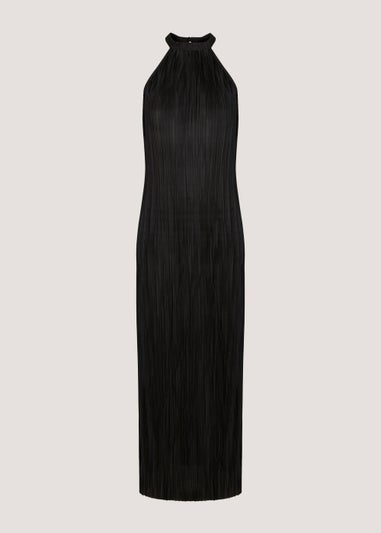 Be Beau Black Plisse Dress