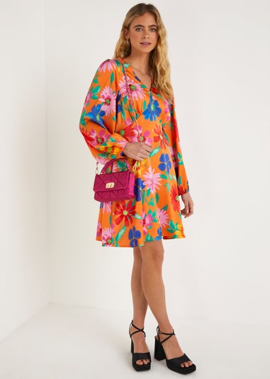 Be Beau Multicoloured Floral Mini Dress