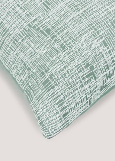 Green Crosshatch Cushion (43cm x 43cm)