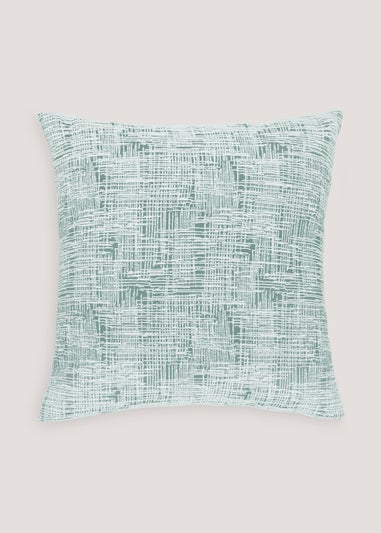 Green Crosshatch Cushion (43cm x 43cm)