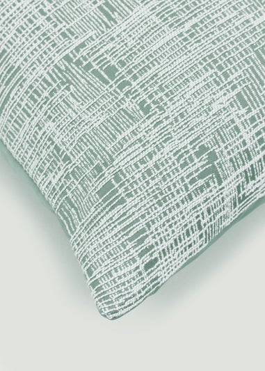 Green Crosshatch Cushion (43cm x 43cm)