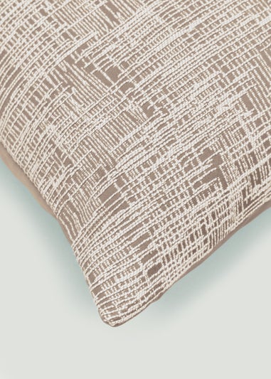 Brown Crosshatch Cushion (43cm x 43cm)