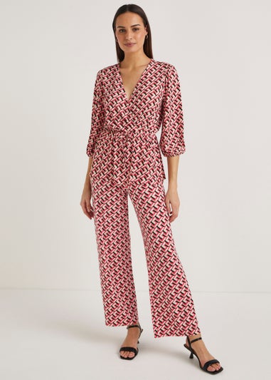 Et Vous Multicoloured Geo Print Jersey Co-Ord Trousers