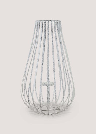 Grey Speckle Metal Lantern (60cm)