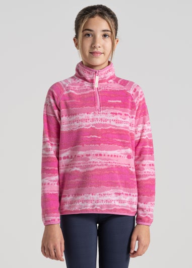 Craghoppers Kids Pink Kai Half Zip Micro Fleece (3-13yrs)