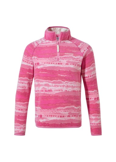 Craghoppers Kids Pink Kai Half Zip Micro Fleece (3-13yrs)