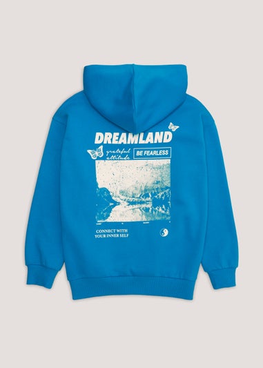 Girls Candy Couture Blue Dreamland Slogan Hoodie (9-16yrs)