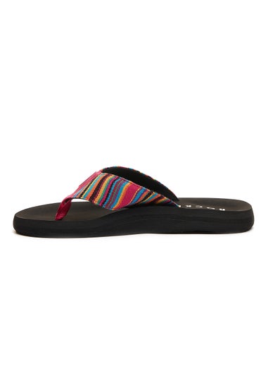 Rocket Dog Adios Pink Stripe Flip Flops