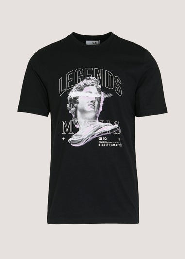 US Athletic Black Legends & Myths T-Shirt