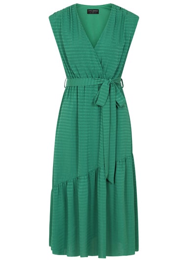 Little Mistress Green Wrap Midaxi Dress