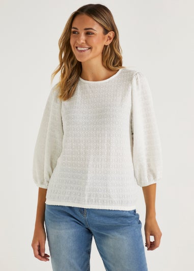 Cream Puff Sleeve Top