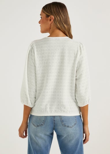 Cream Puff Sleeve Top