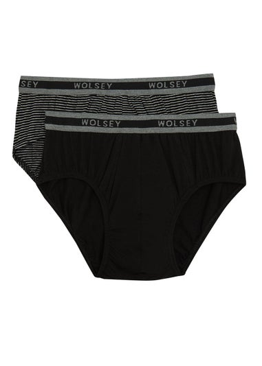 Wolsey 2 Pack Black Briefs