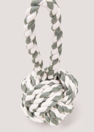 Green Rope Knot Dog Toy (22cm x 8cm x 8cm)