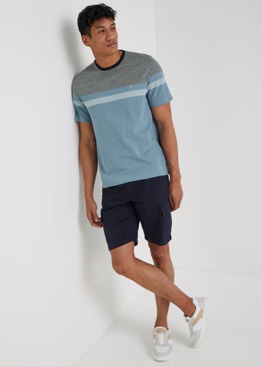 Farah Page Blue Two Tone T-Shirt