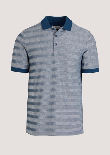 Farah Abram Navy Oxford Polo Shirt