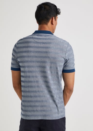 Farah Abram Navy Oxford Polo Shirt