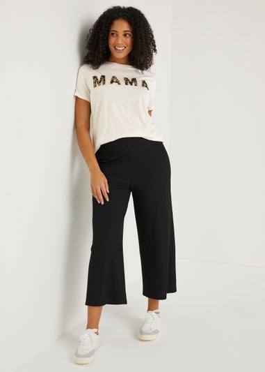 Cream Animal Print Mama T-Shirt