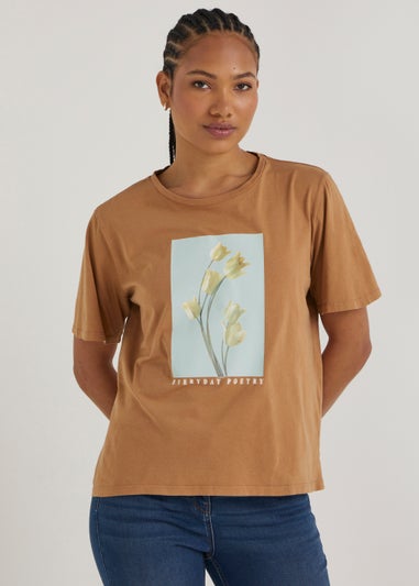 JDY Farock Camel Graphic T-Shirt