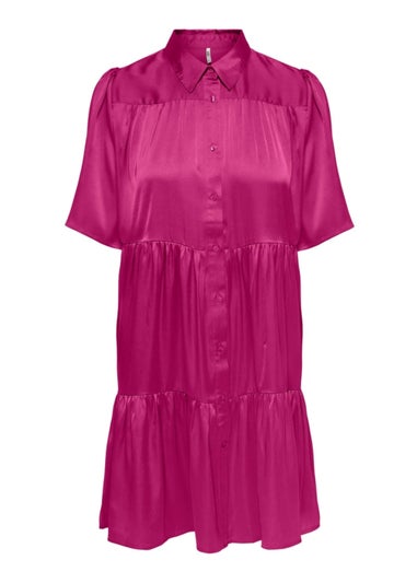 JDY Fifi Fuschia Tiered Dress