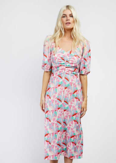 Girls on Film by Dani Dyer Multicoloured Print Midi Dress