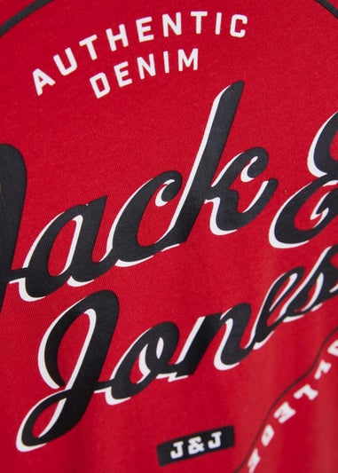 Jack & Jones Junior Red Slogan T-Shirt (6-16yrs)