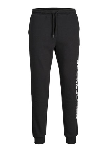 Jack & Jones Junior Black Gordon Logo Joggers (6-16yrs)