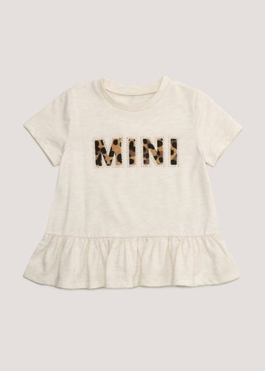 Cream Leopard Mini T-Shirt (9mths-3yrs)