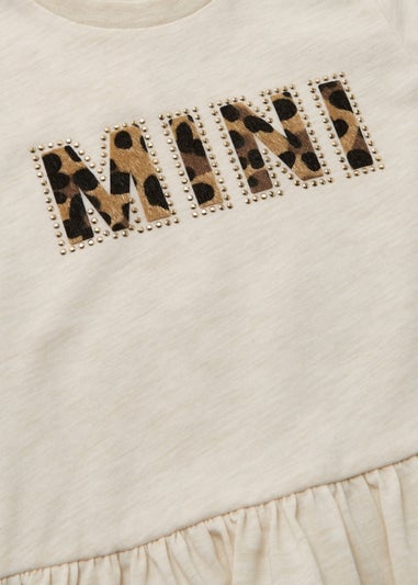 Cream Leopard Mini T-Shirt (9mths-3yrs)