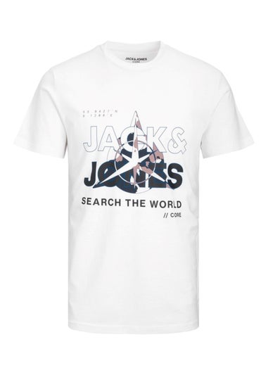 Jack & Jones Junior White Cohunt T-Shirt (6-16yrs)