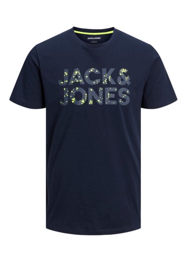 Jack & Jones Junior Navy Globus T-Shirt (6-16yrs)