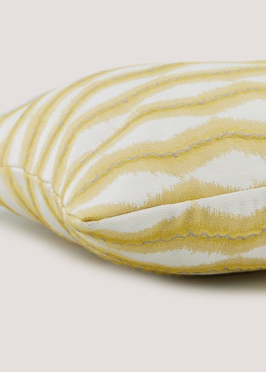 Yellow Jacquard Zigzag Cushion (43cm x 43cm)
