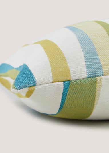 Multicoloured Jacquard Stripe Cushion (43cm x 43cm)